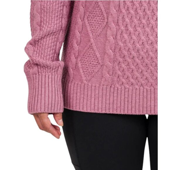 NEW Kersh Merino Wool Cable Knit Sweater | Pink - Picture 7 of 9